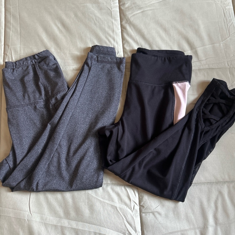 Gray and Black Leggings